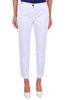 PANTALONE A SIGARETTA IN COTONE STRETCH BIANCO