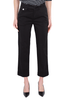 PANTALONE CHINO CROPPED IN COTONE STRETCH NERO