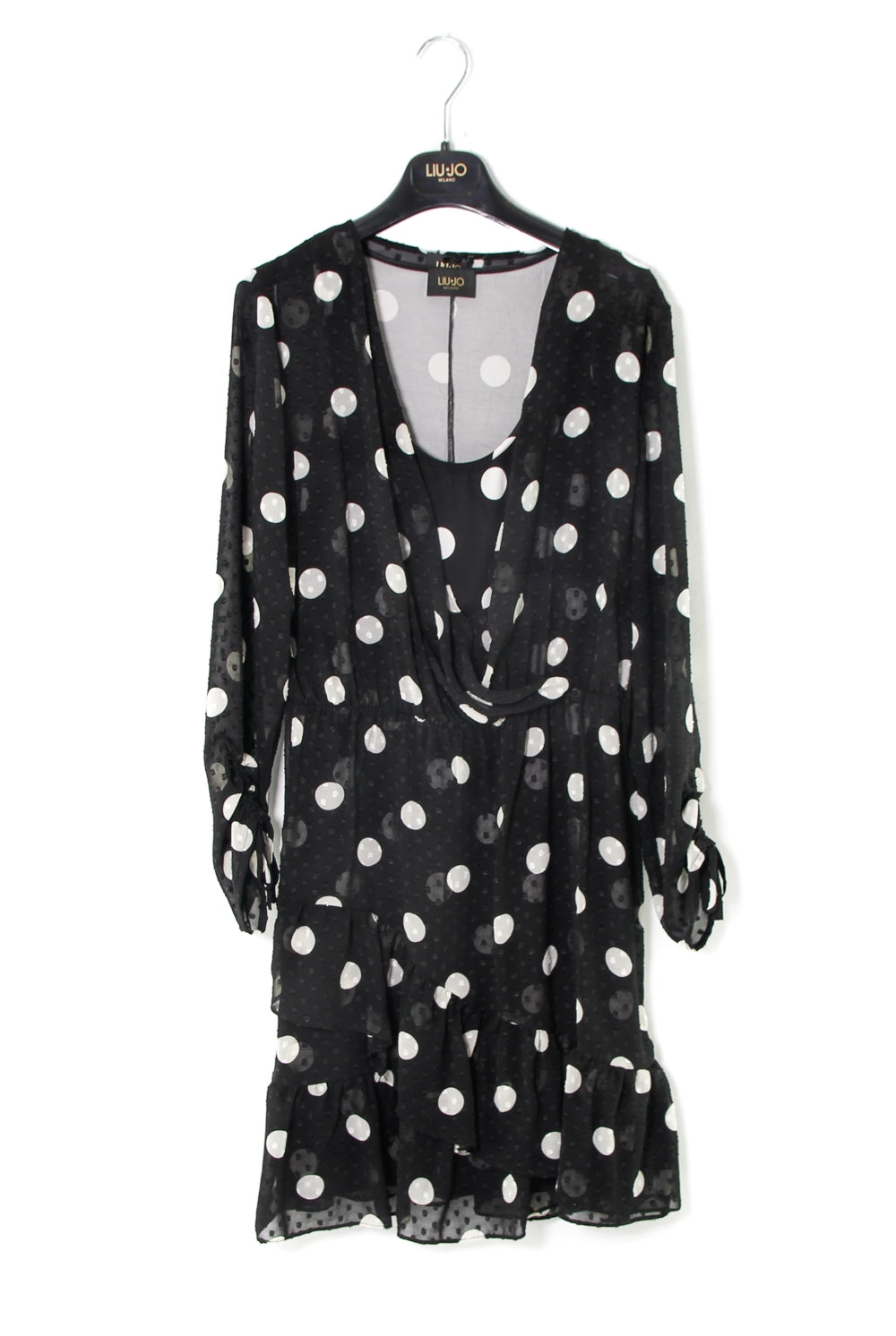 Liu Jo Black abito 2 in 1 a pois nero
