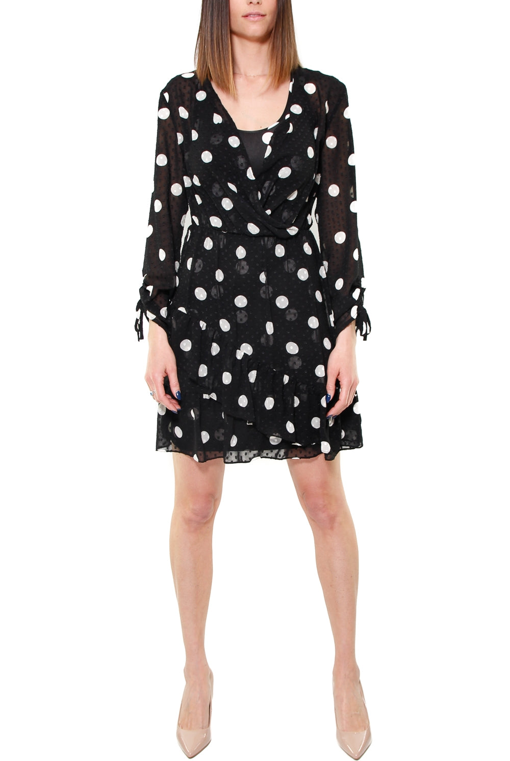 Liu Jo Black abito 2 in 1 a pois nero