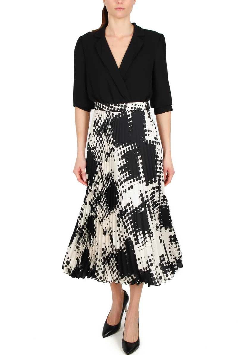 Liu Jo Black abito midi effetto due pezzi nero