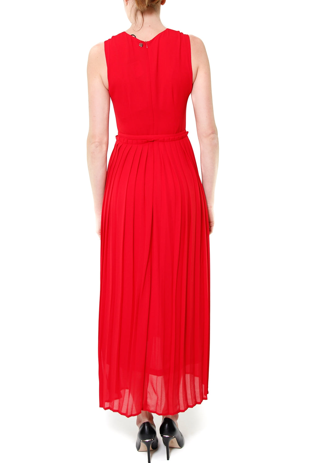 Liu Jo White abito smanicato in crepe rosso