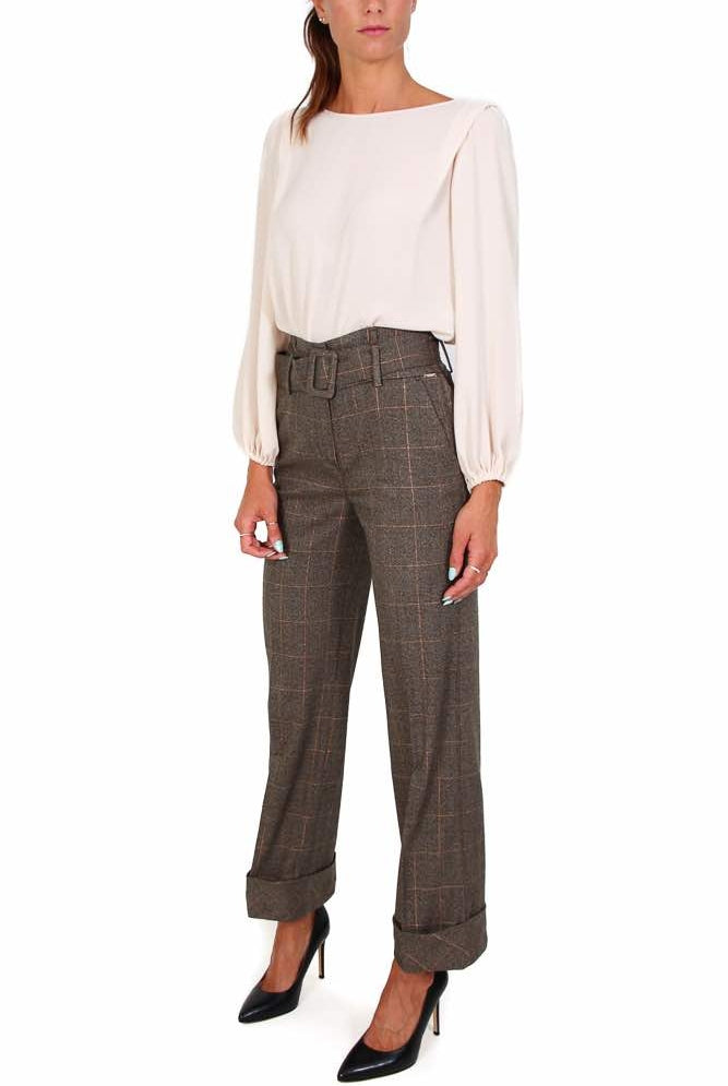 Liu Jo Black blusa elegante con scollo a barchetta beige