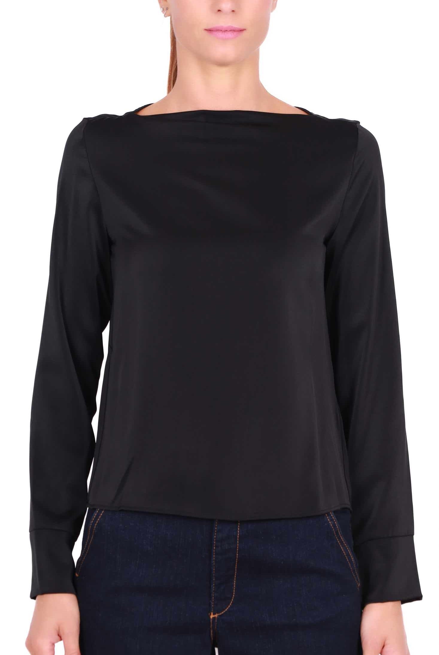Emme Marella blusa scollo a barchetta nero