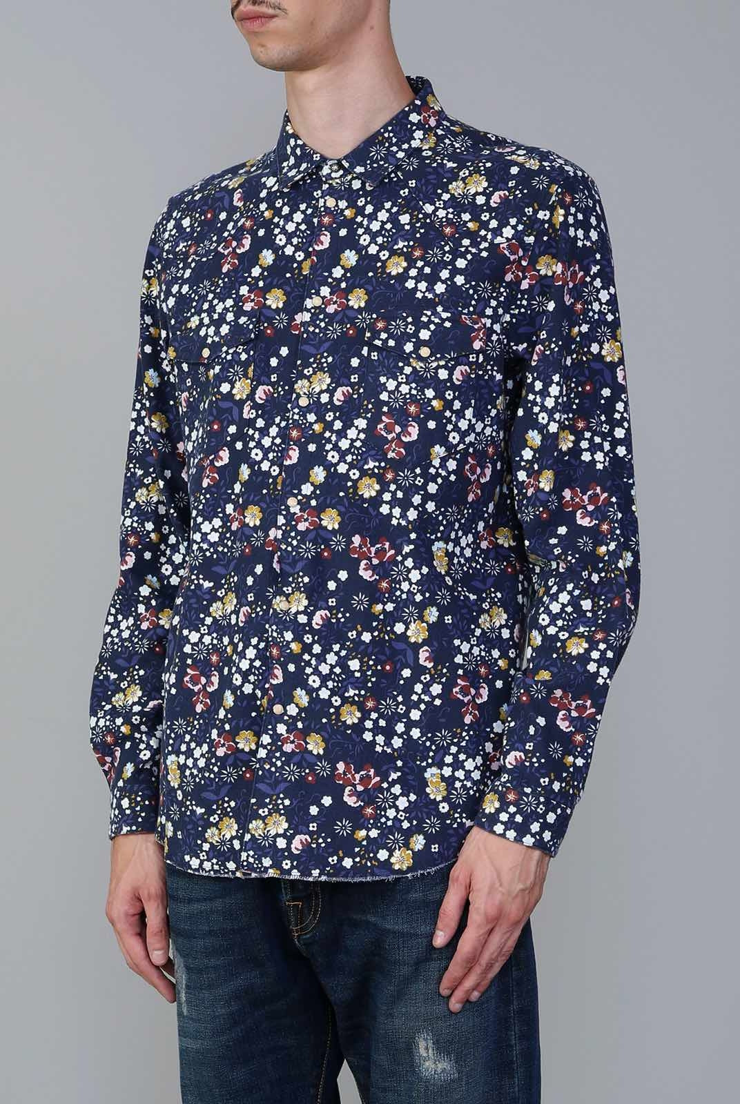 Berna camicia in flanella stretch fantasia