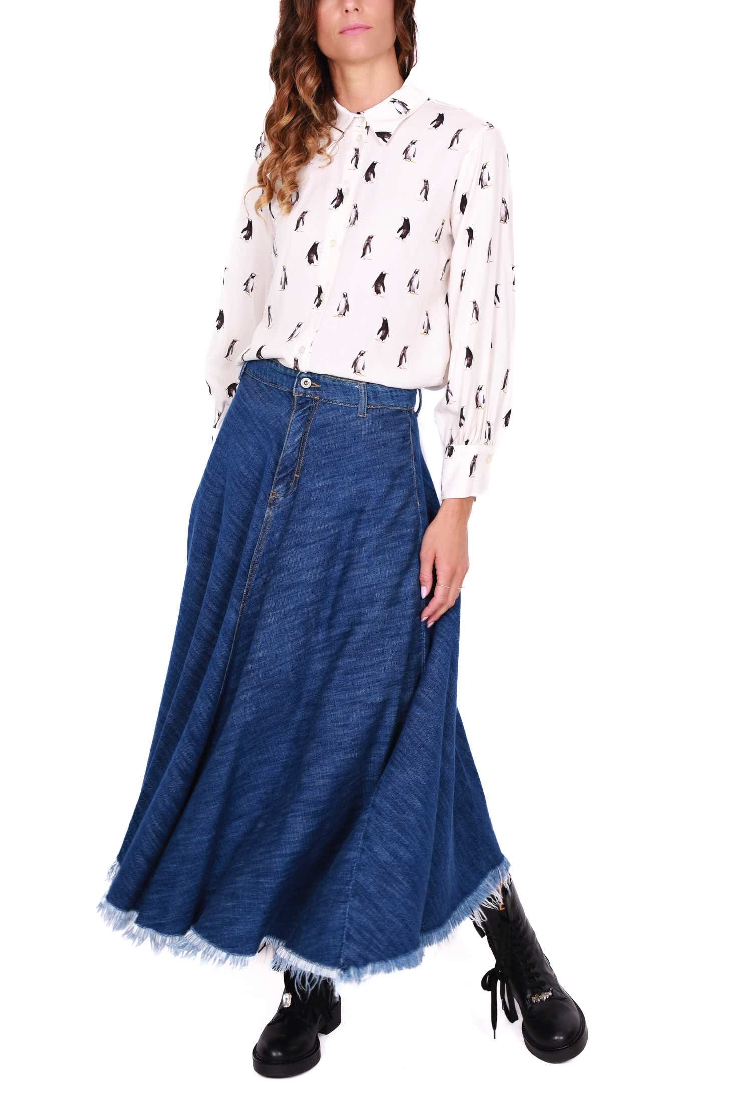 Dixie camicia manica lunga in viscosa fantasia