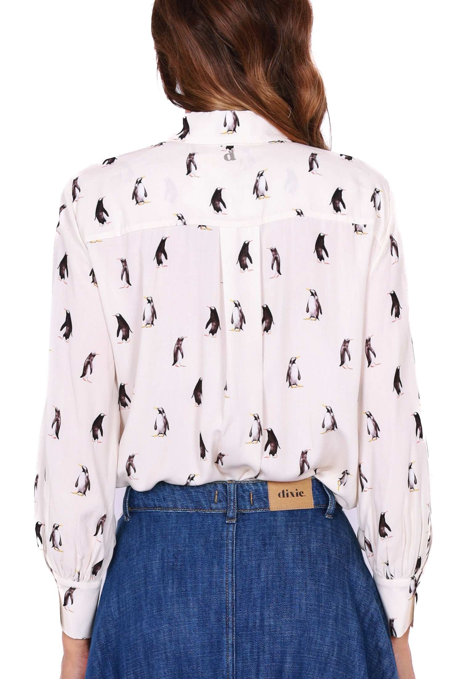 Dixie camicia manica lunga in viscosa fantasia