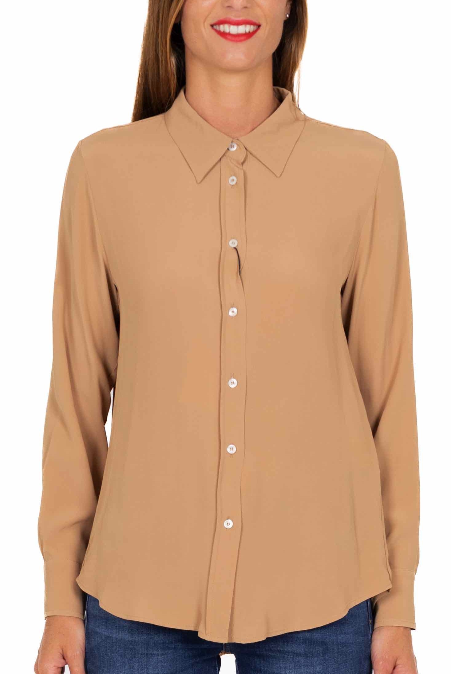 Emme Marella camicia manica lunga oversize cammello