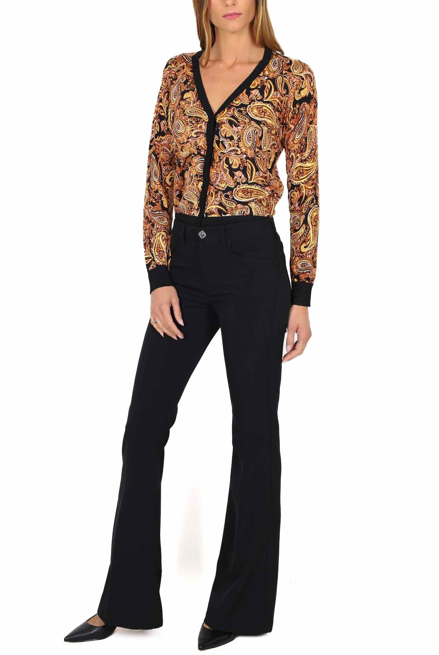 Liu Jo White cardigan con stampa fantasia