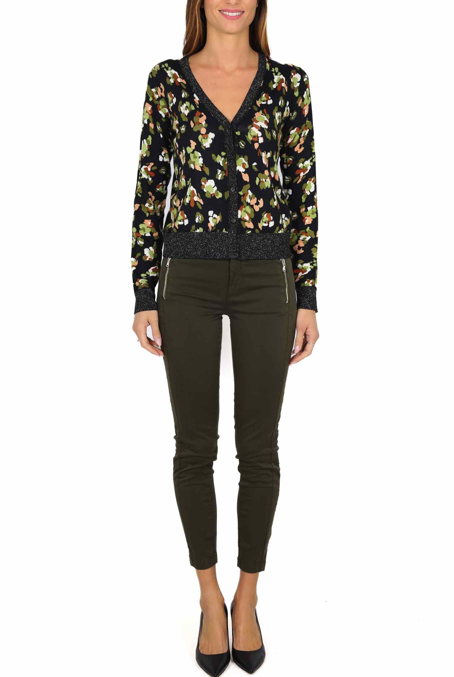 Liu Jo White cardigan con stampa fantasia