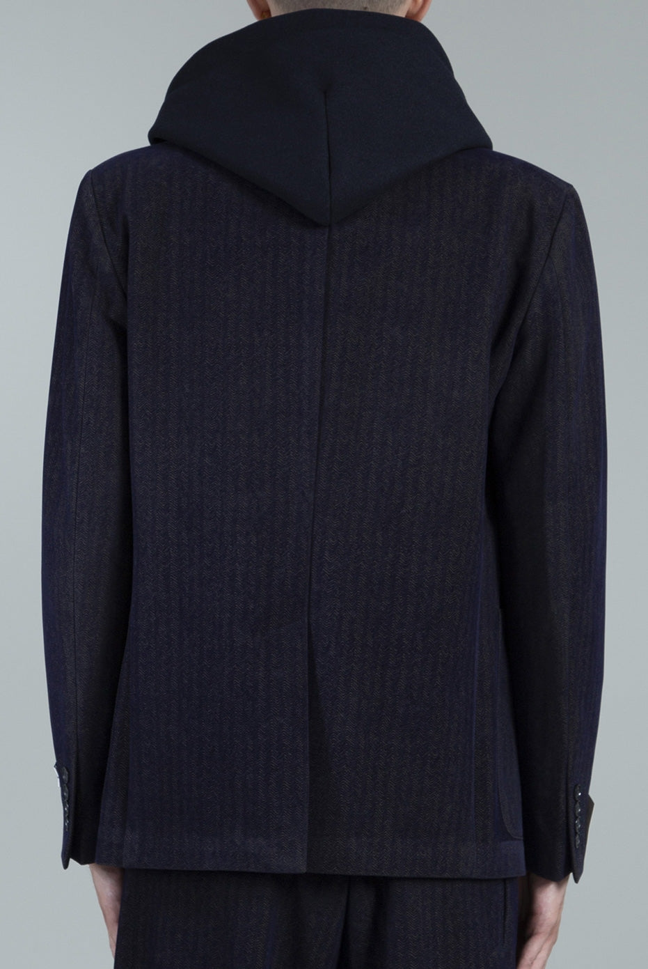 Berna giacca blazer con cappuccio blu