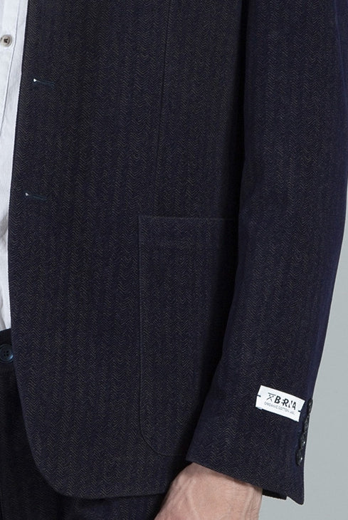 Berna giacca blazer con cappuccio blu