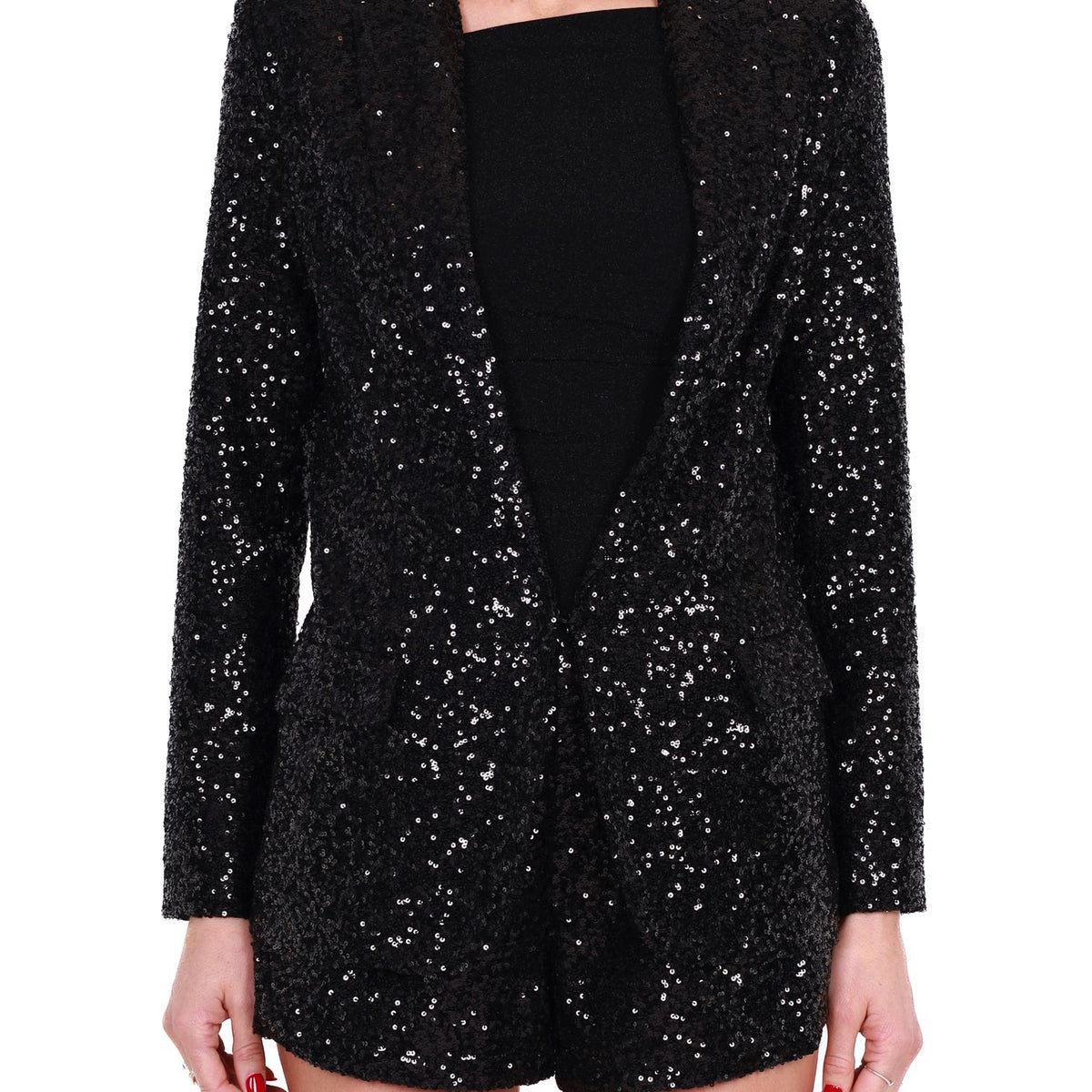 Giacca a quadri con paillettes – nanà italian heart