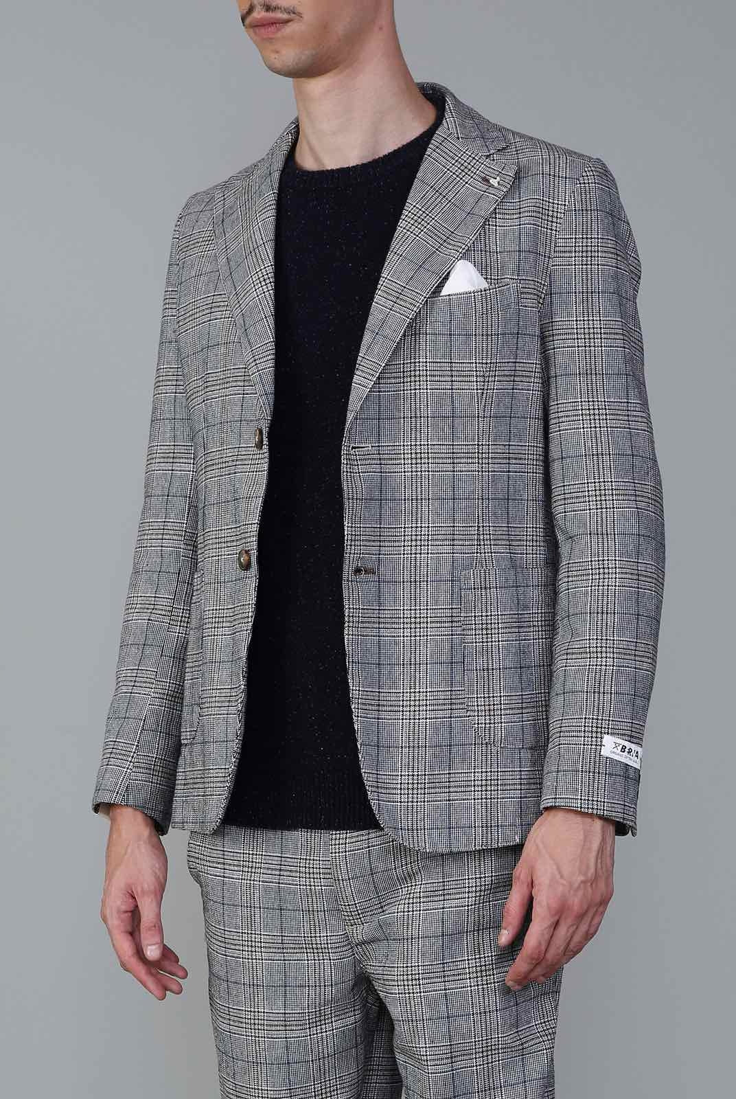 Berna giacca blazer in principe di galles grigio