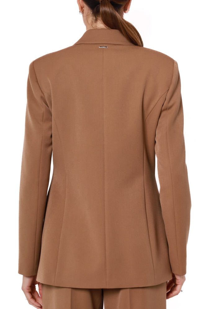 Liu Jo White giacca blazer in tessuto stretch cammello