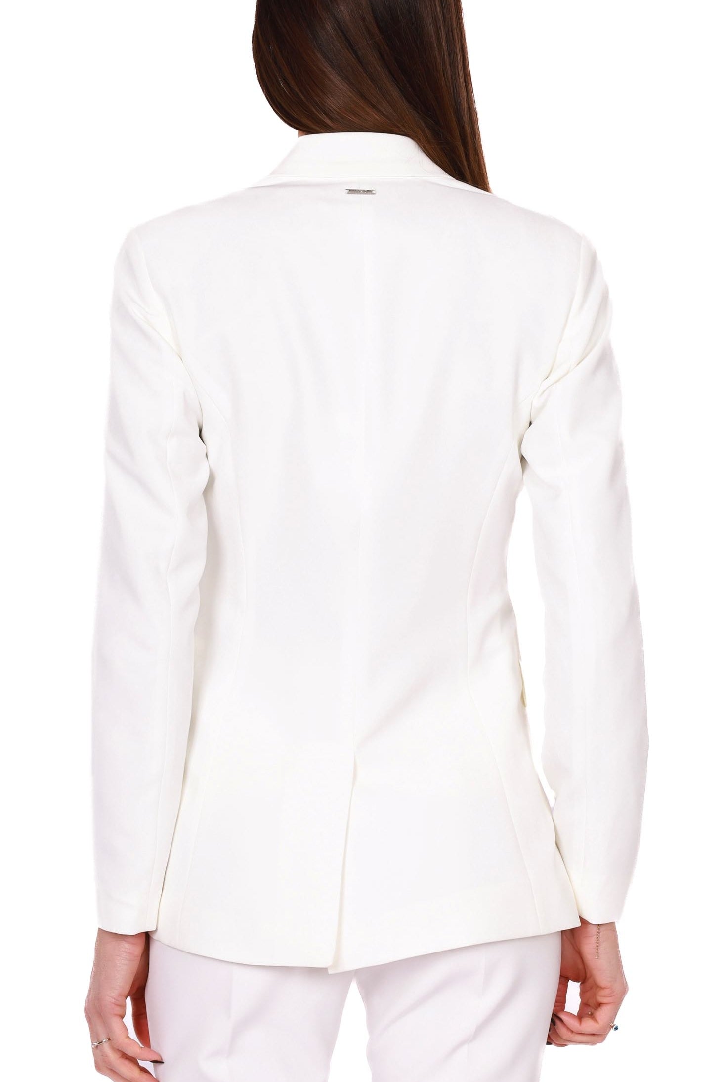Liu Jo White giacca blazer in tessuto tecnico bianco