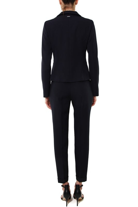 Liu Jo White giacca blazer monopetto in tessuto tecnico blu