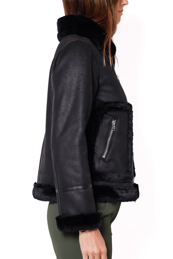 Censured giacca donna in ecomontone nero