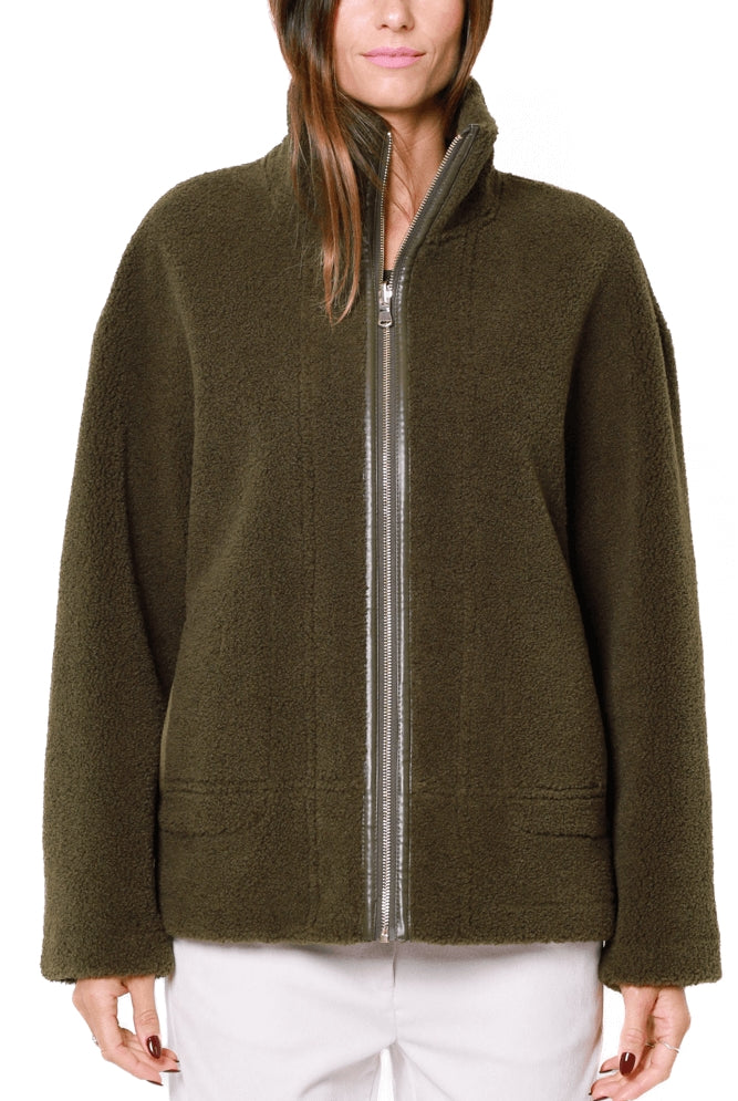 Emme Marella giacca over in ecomontone verde