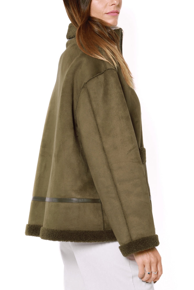 Emme Marella giacca over in ecomontone verde