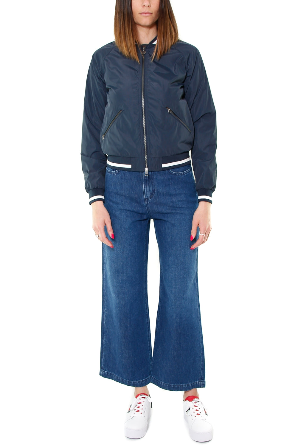 Woolrich Europe Srl giubbino stile bomber in nylon blu