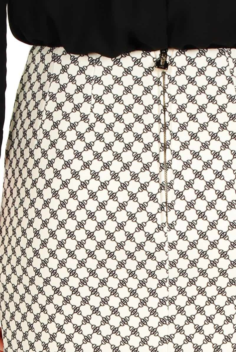 Elisabetta Franchi gonna a tubino stampa morsetto nero