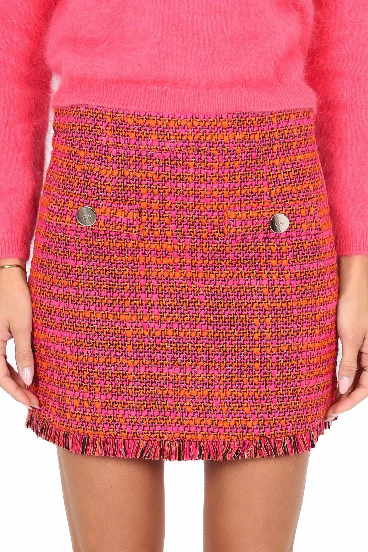 Liu Jo Black gonna corta in bouclÈ fuxia