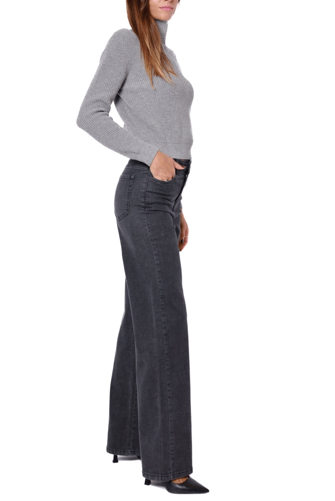 Emme Marella jeans donna a palazzo grigio