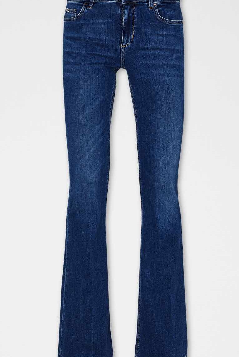 Blu Denim jeans flare in denim stretch blu
