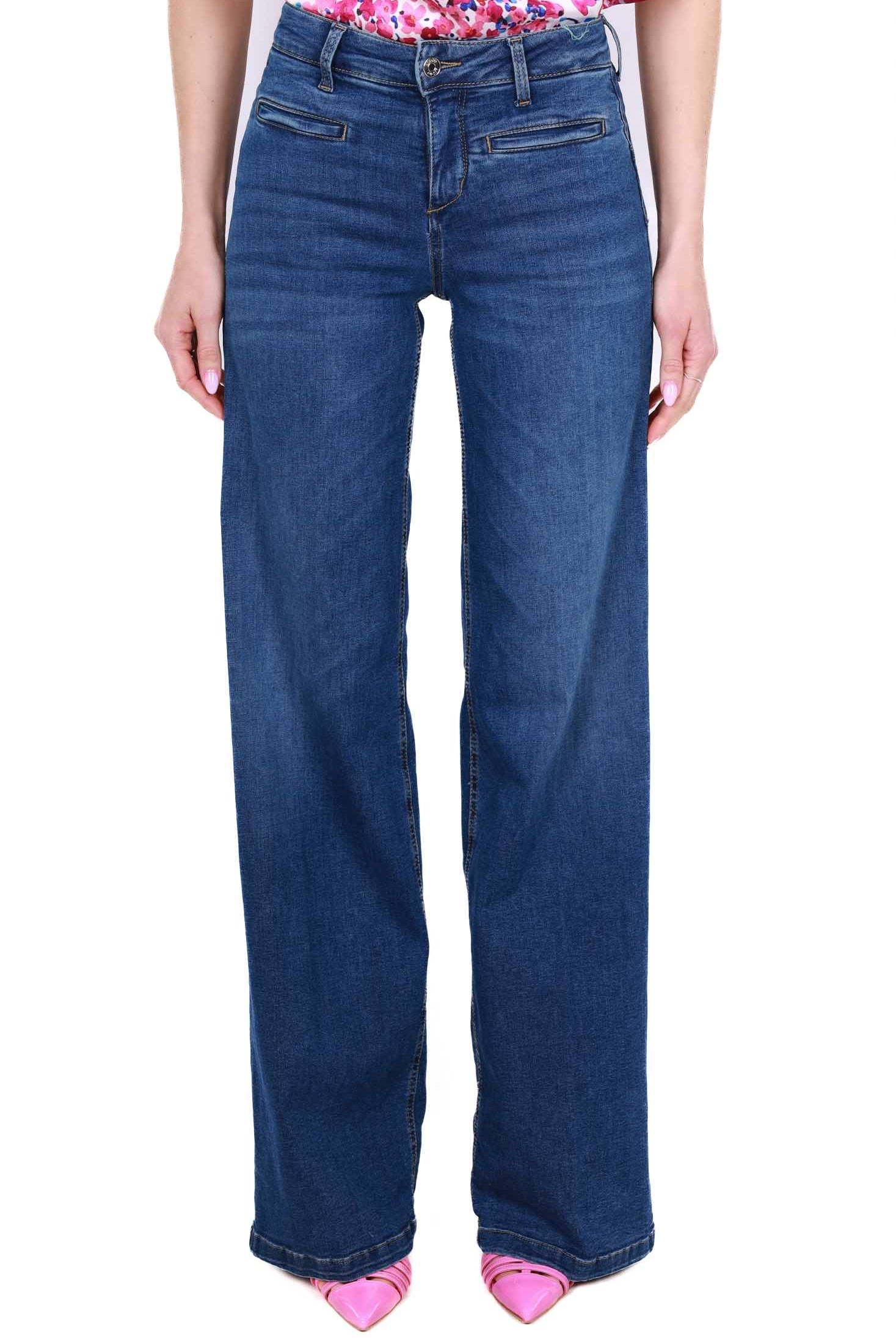 Blu Denim jeans flare in denim stretch blu