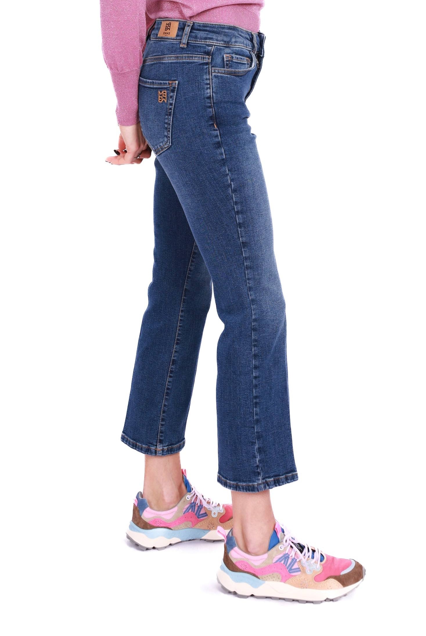 Emme Marella jeans flared in denim stretch blu