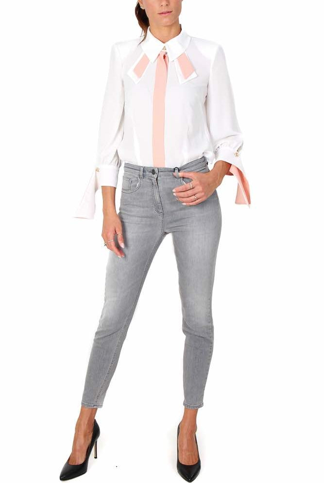Elisabetta Franchi jeans skinny in denim grigio
