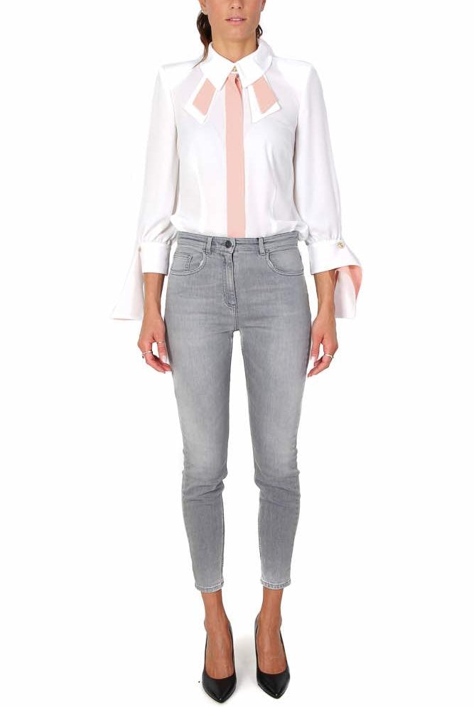Elisabetta Franchi jeans skinny in denim grigio
