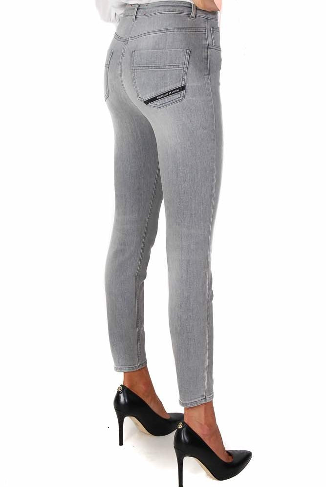 Elisabetta Franchi jeans skinny in denim grigio