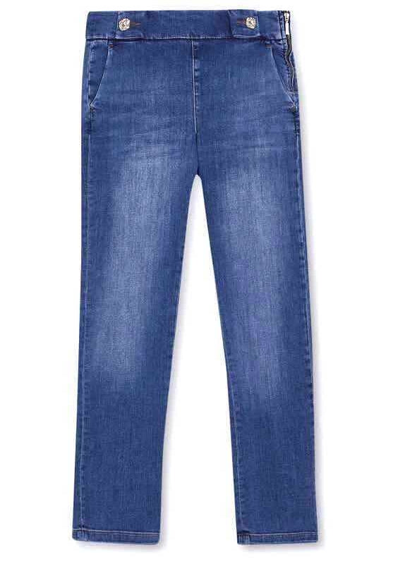Blu Denim jeans slim fit con tasche america blu
