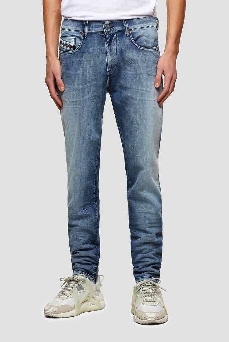 Diesel Italia Spa jeans slim in denim stretch stone washed blu