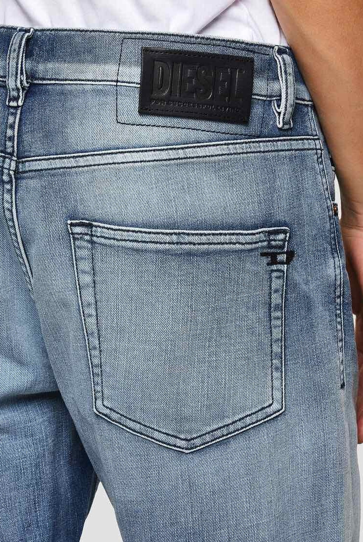 Diesel Italia Spa jeans slim in denim stretch stone washed blu