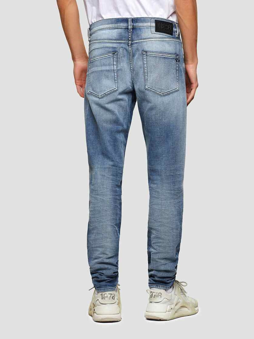 Diesel Italia Spa jeans slim in denim stretch stone washed blu