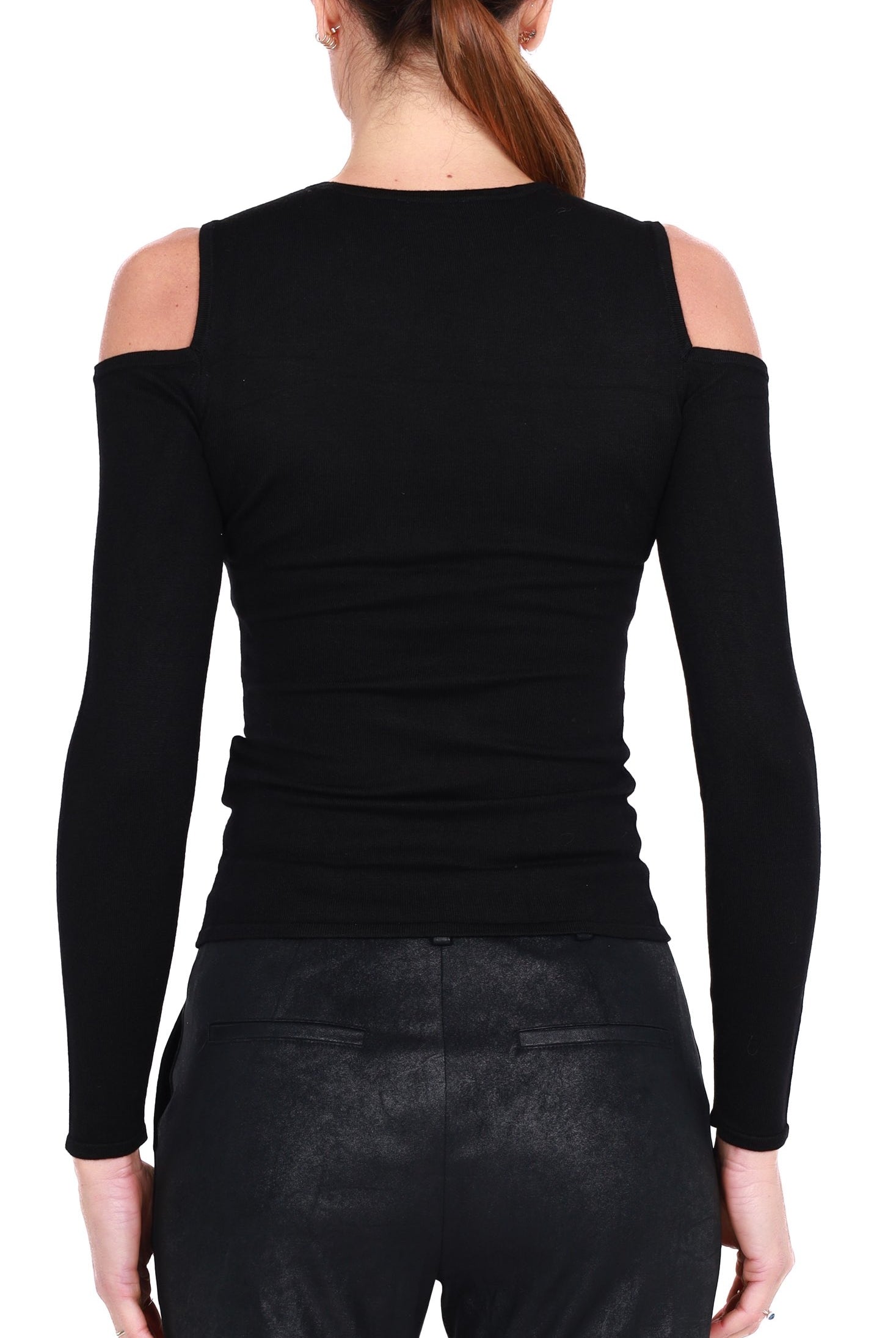 Guess Donna maglia con cut out e logo nero