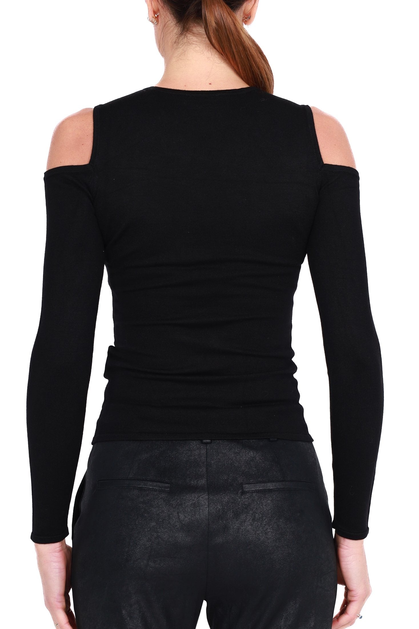Guess Donna maglia con cut out e logo nero