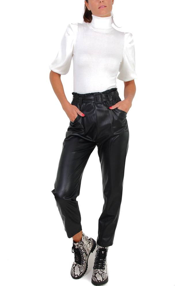 Liujo Knitwear maglia dolcevita cropped bianco