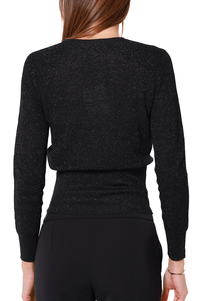 Emme Marella maglia girocollo a costine nero