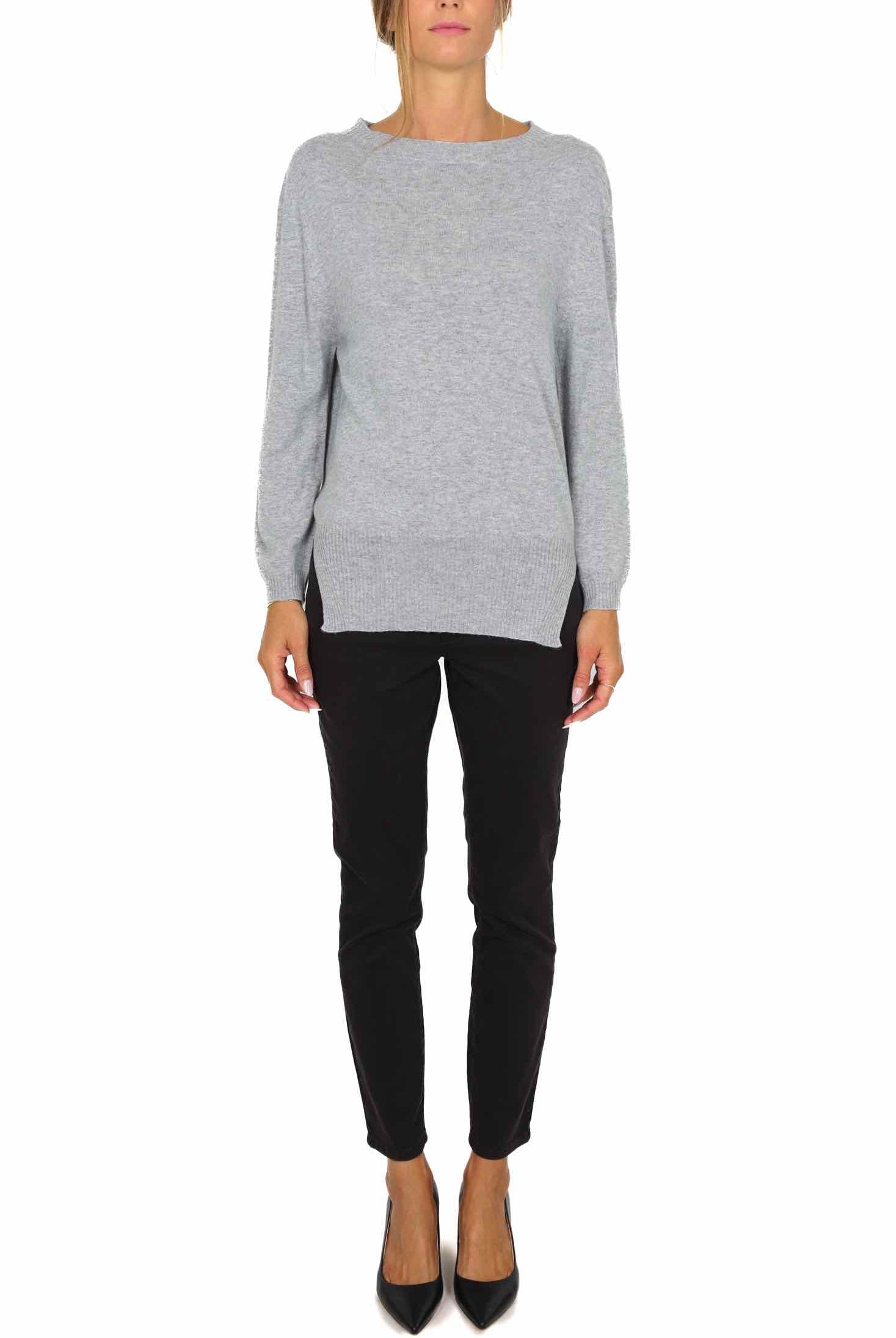 Emme Marella maglia lunga a girocollo grigio