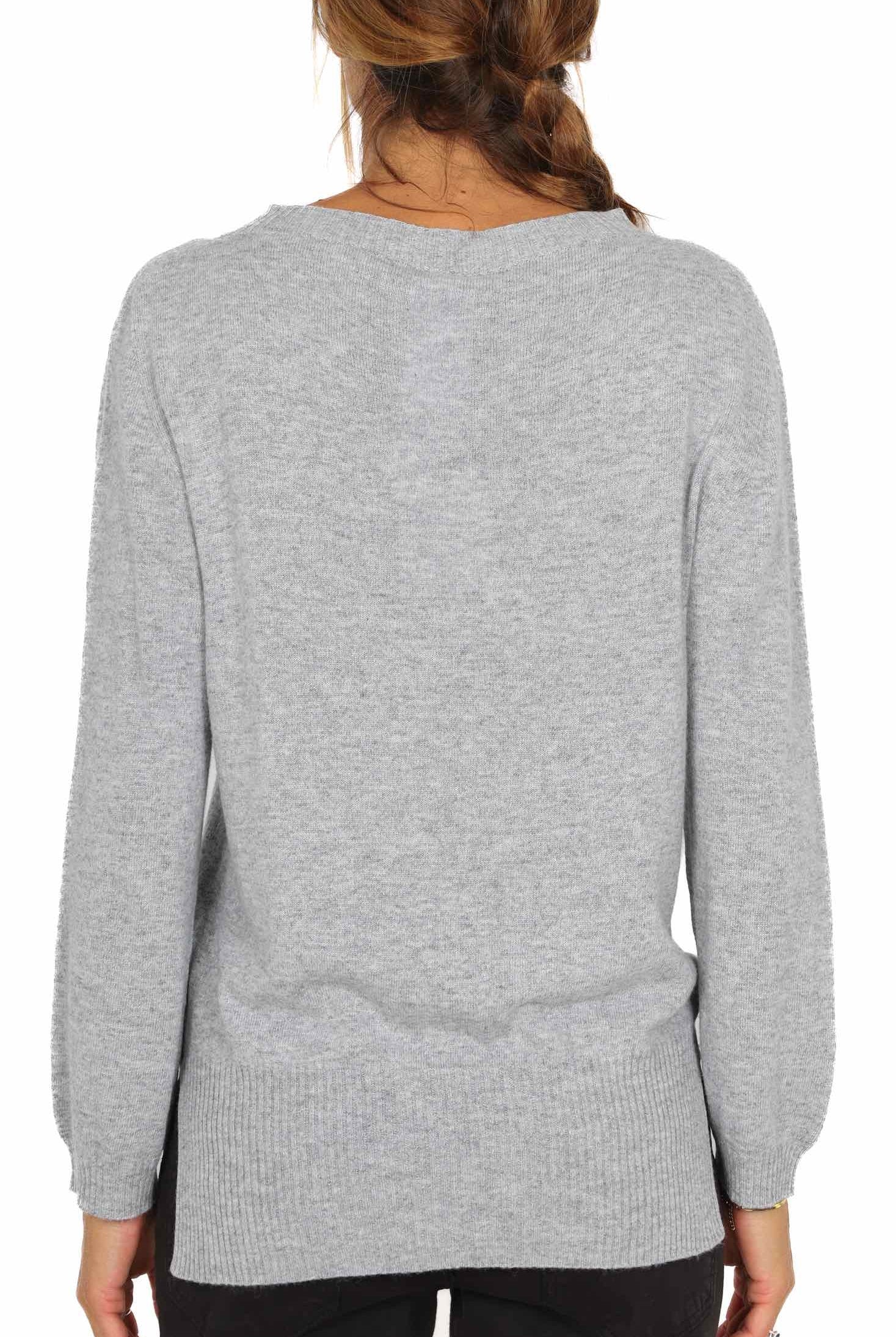 Emme Marella maglia lunga a girocollo grigio