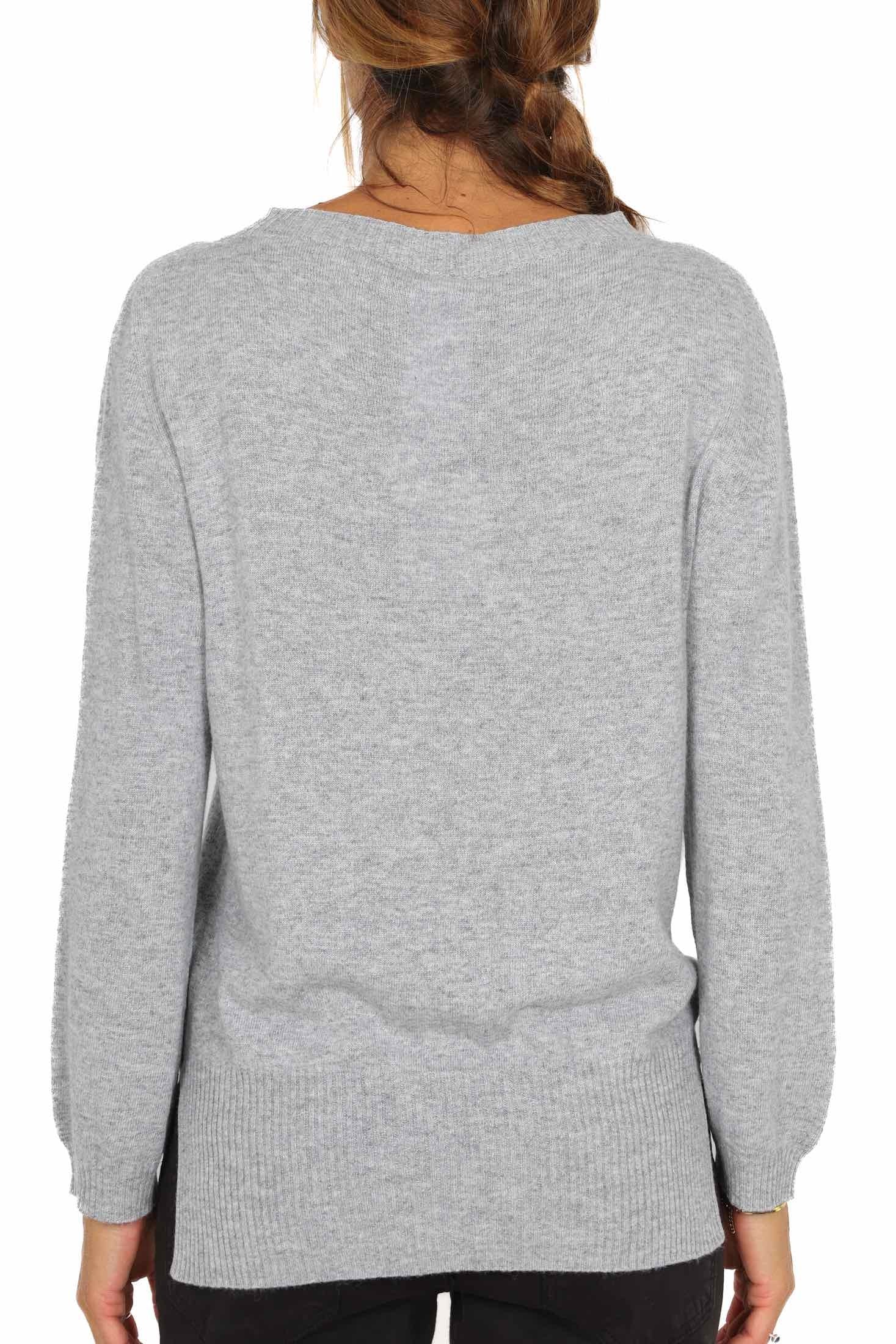 Emme Marella maglia lunga a girocollo grigio