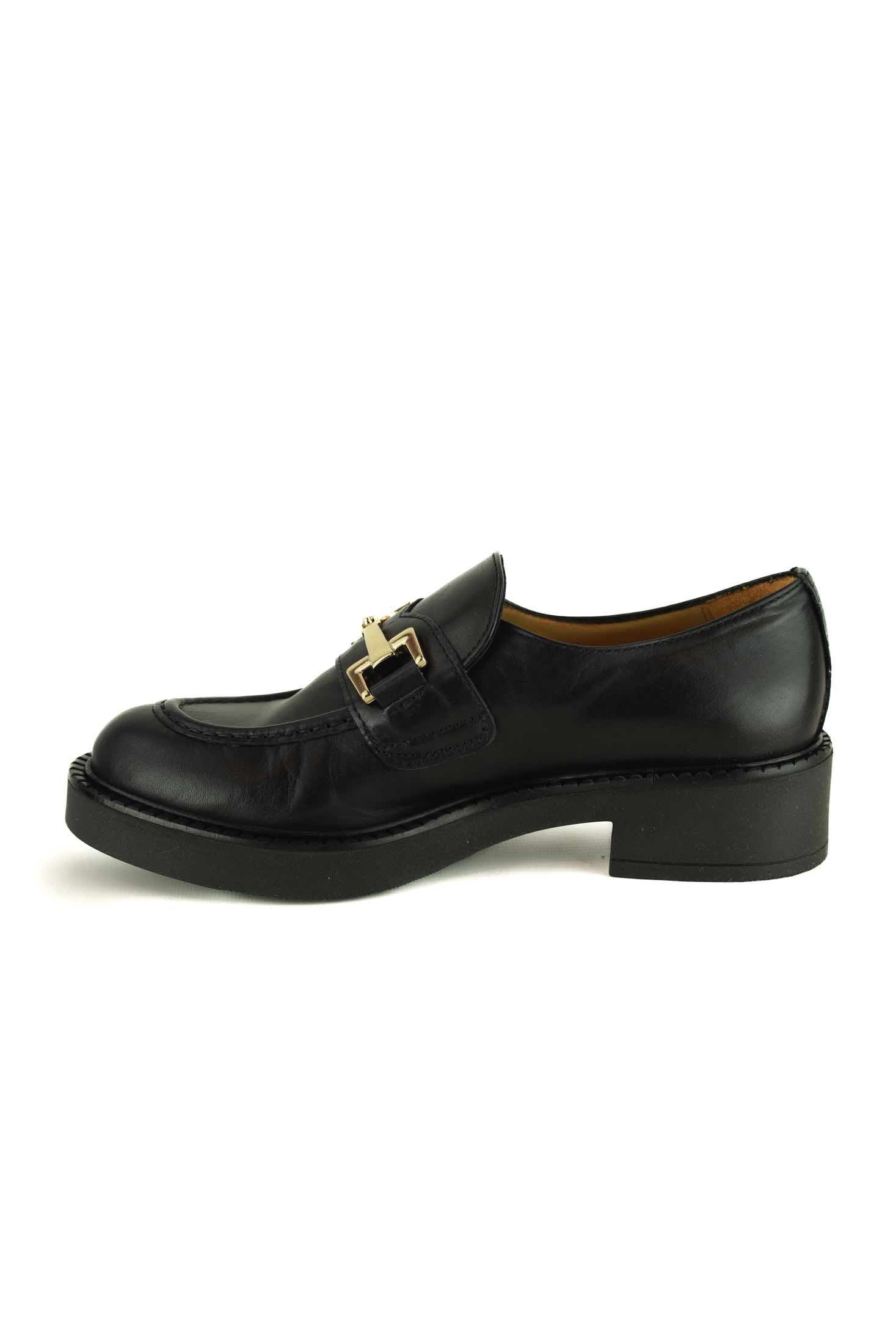 Gio mocassino donna in pelle nero