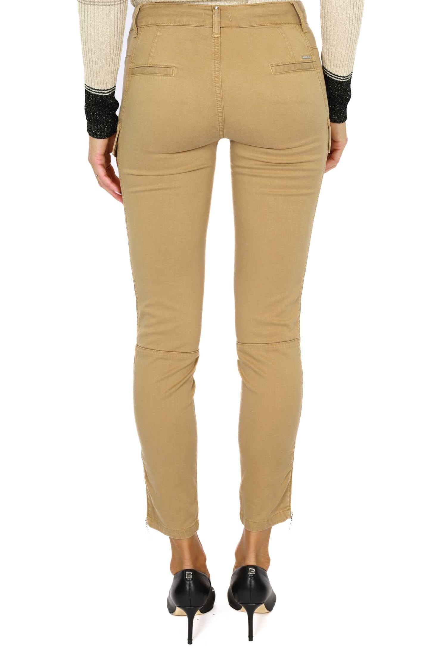 Liu Jo White pantalone cargo skinny cammello