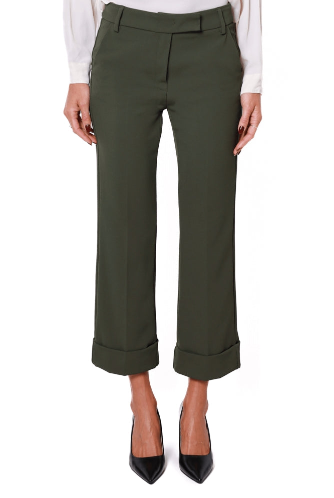 Emme Marella pantalone cropped a palazzo verde