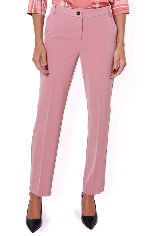 Emme Marella pantalone donna in twill stretch rosa