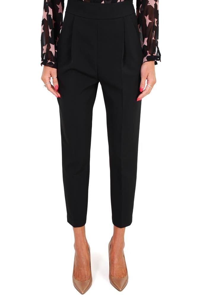 Liu Jo Black pantalone elegante a vita alta nero